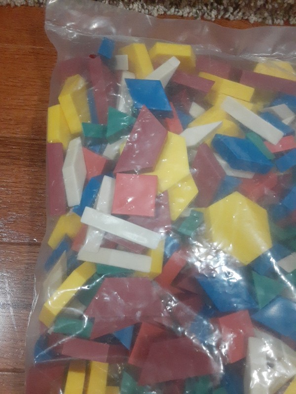 Pattern Blocks, Solid Plastic, 6 + Different Colors And Shapes, New, R30759SRA gallery