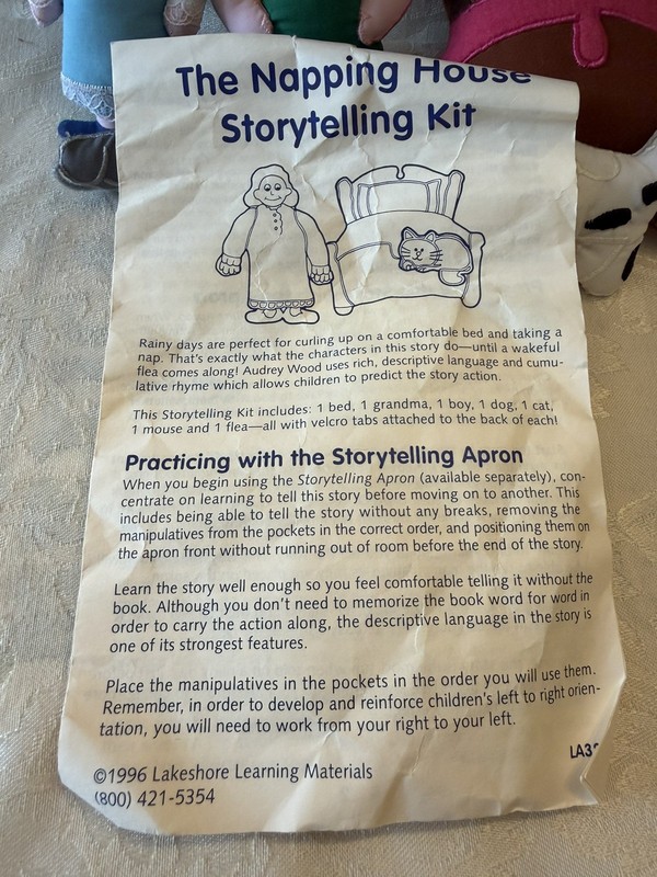 1996 The Napping House Preschool Storytelling Kit in original package complete gallery