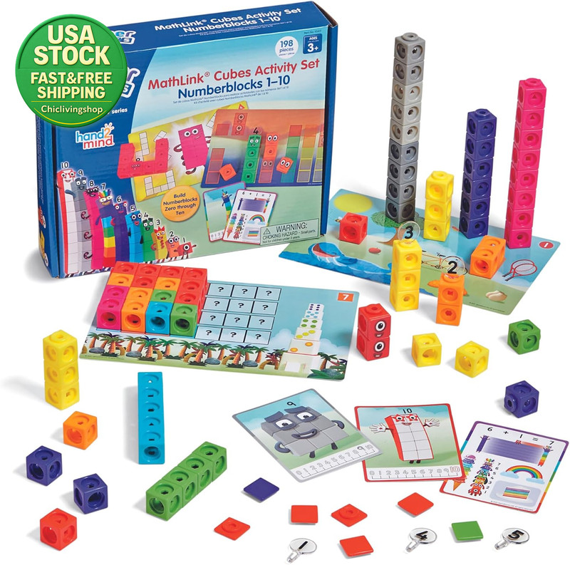 Mathlink Cubes Numberblocks Activity Set 30 Preschool Learning Counting Blocks