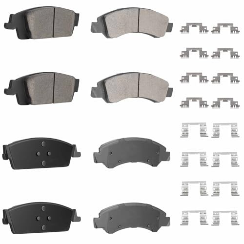 Front Rear Semi-Metallic Disc Brake Pads Set for GMC Sierra 1500/Chevy Silverado