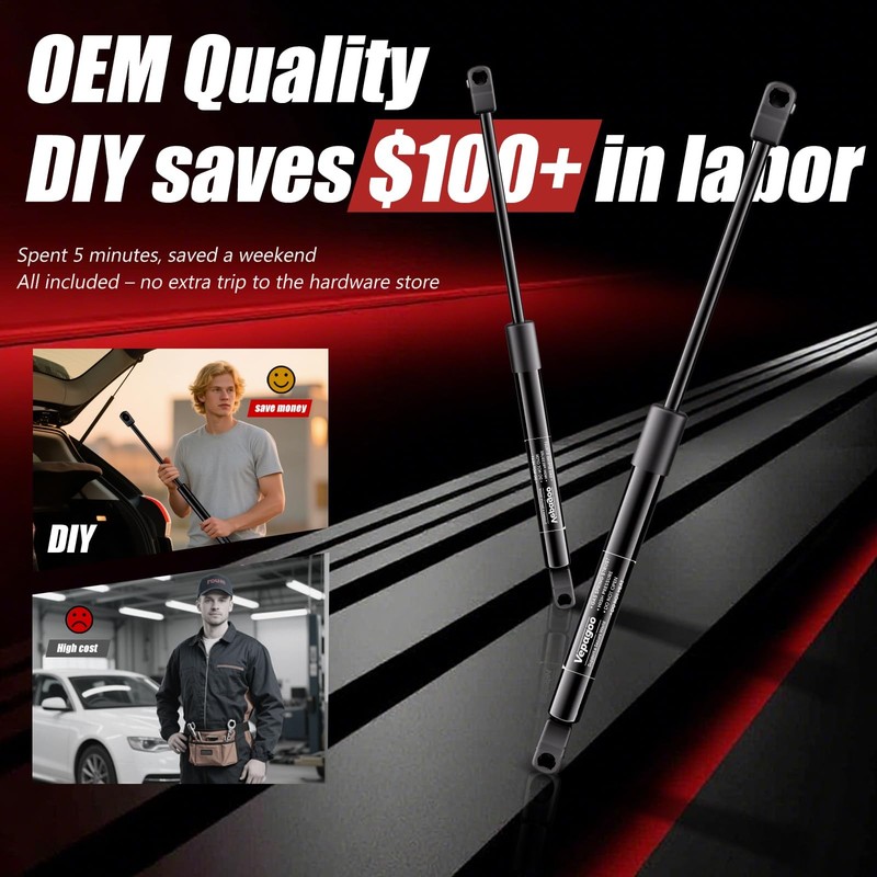 Vepagoo PM1029 Rear Hatch Liftgate Tailgate Strut Shock Compatible with Black gallery