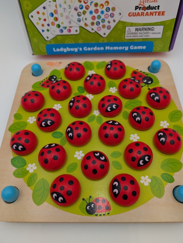 Fat Brain Toys- Ladybug’s Garden Memory Game - Wooden gallery