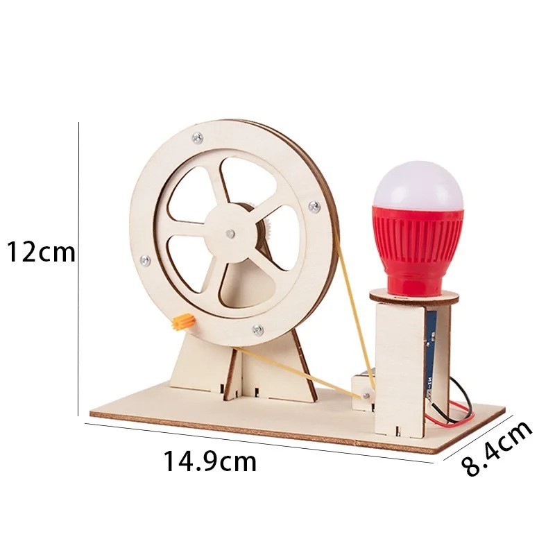 Funny DIY Mini Hand Crank Generator DIY Science Experiment Kit & Education Model gallery