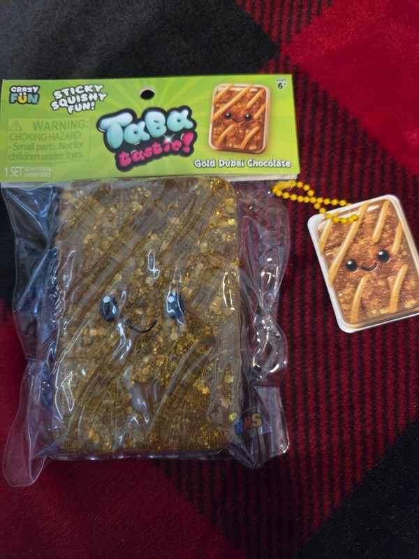 VIRAL Squishy RMS Crazy Fun Gold Glitter Gold Dubai Chocolate Taba Squishy