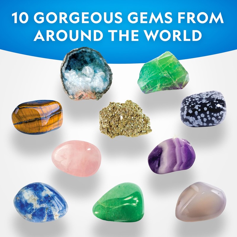 National Geographic Gemstone Dig Kit – Dig Up 10 Real Gemstones and Crystals,... gallery