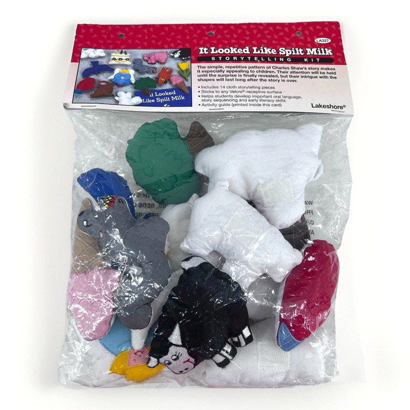 Lakeshore It Looked Like Spilt Milk Storytelling Kit NEW Sealed LA327 14 Pieces