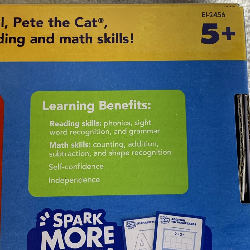 Hot Dots Pete the Cat Kindergarten Reading & Math Workbook Ages 5+ - NEW gallery