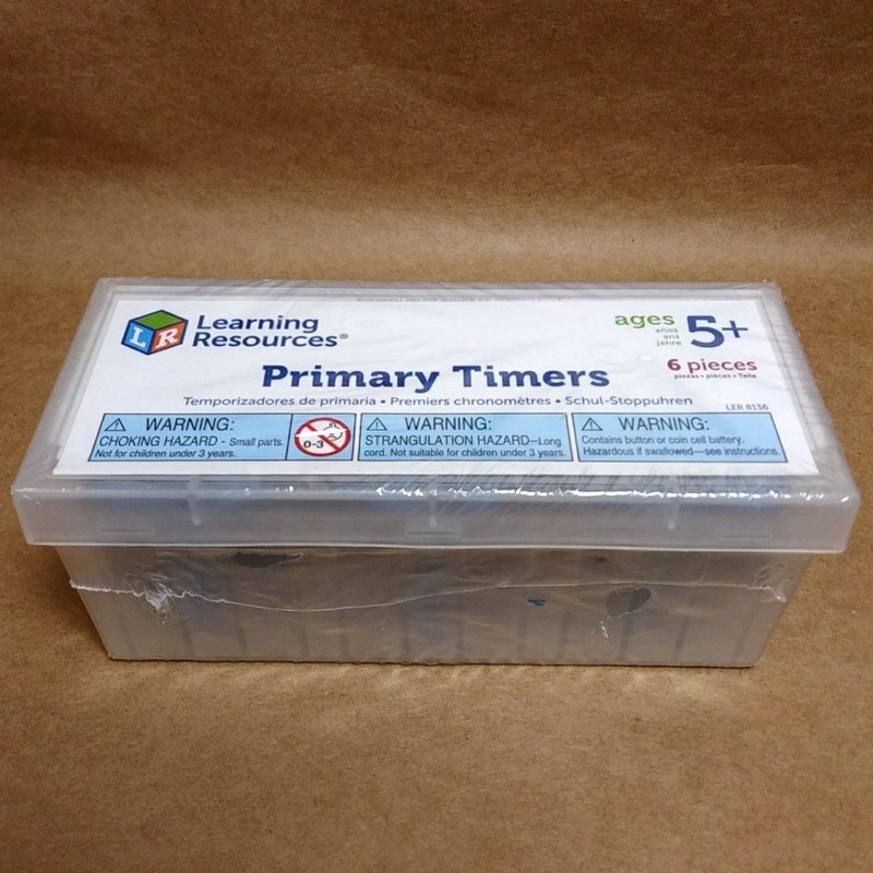Learning Resources Primary Timers Set Of 6 8136 Sealed Unopened Ages 5+