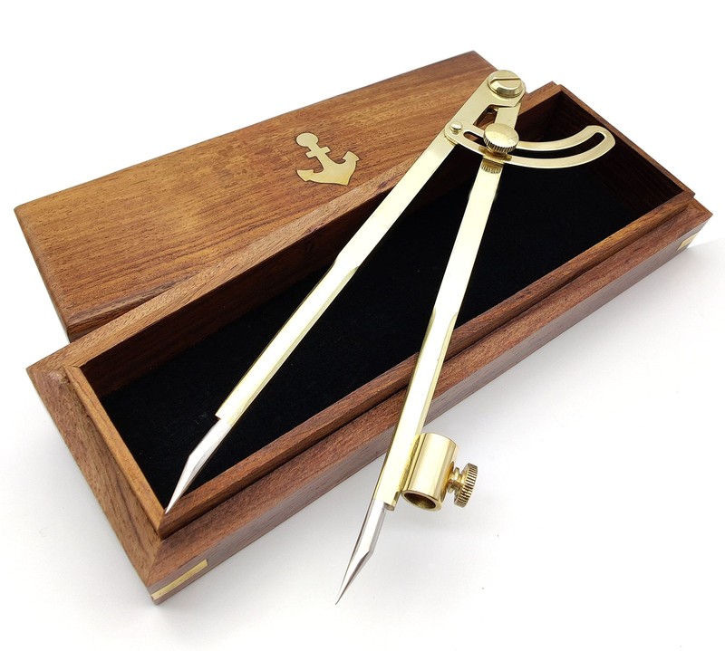 5MoonSun5’s 8 Inch Large Pencil Marking Compass 1 Count (Pack of 1), GOLD