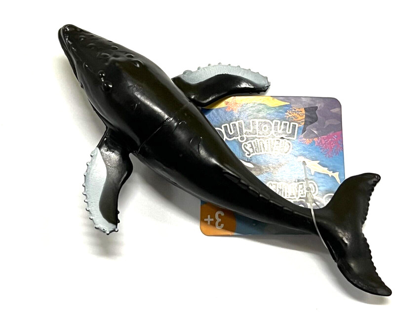 Whale toy Sea Life Creatures hard plastic black bath