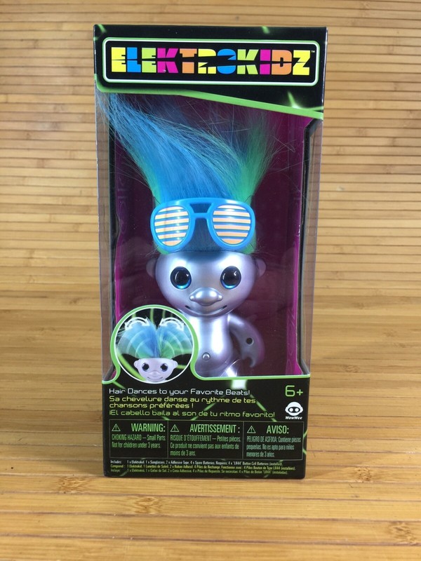 NEW WowWee ElectroKidz Toy Matte Silver 1205 Dancing Hair Troll Play Melody #E