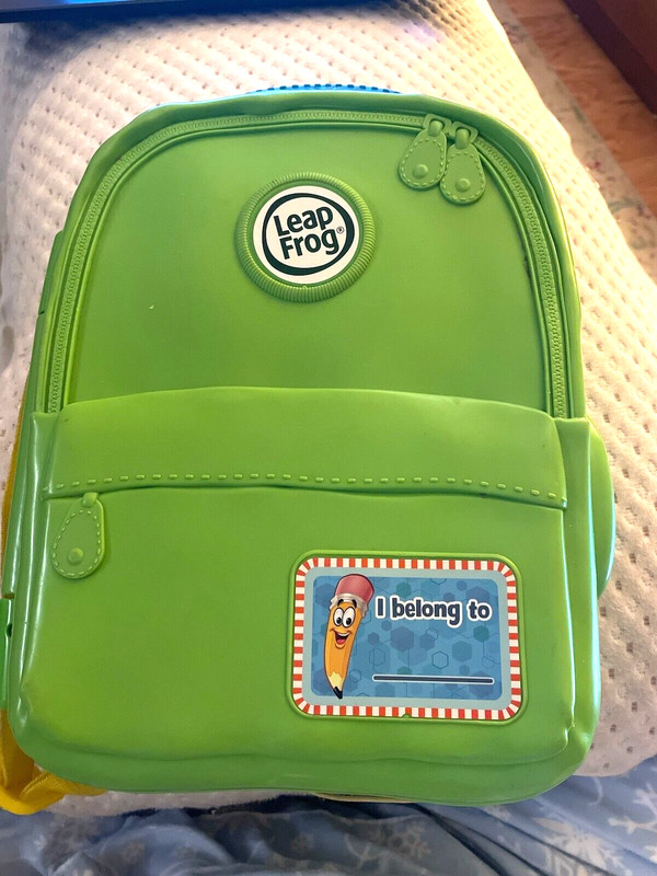 LEAP FROG Go-with-Me ABC Activity Backpack 6034 Tested Working Battery Preschool