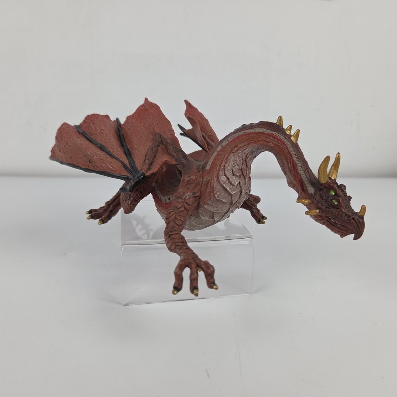 Red Mountain Dragon Action Figure Fantasy, 2008 Safari Ltd. 9″ Vinyl Plastic