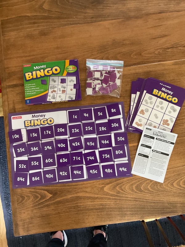 Lakeshore Money Bingo Game Grade 2 Up to 36 Players EUC