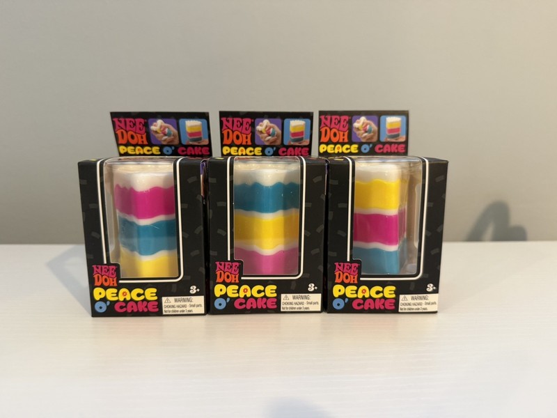 NeeDoh Piece O’ Cake- Set of all 3 styles- RARE