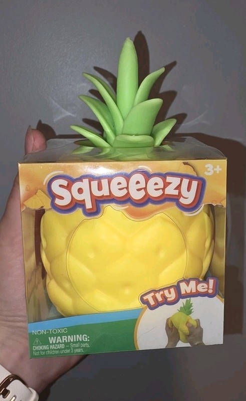 Sunny Days Jumbo Squeezy Fresh Market Pineapple Fruit Squishy Toy Stress Sensory