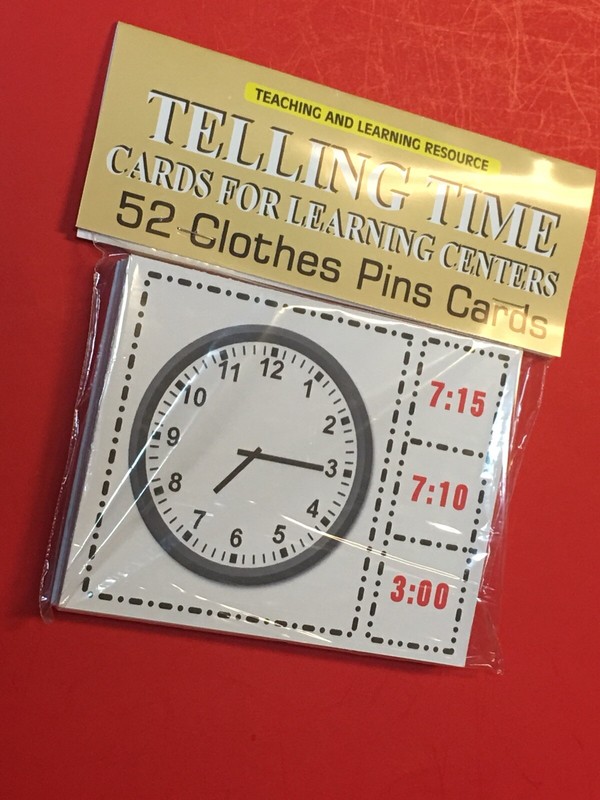 TELLING TIME - Cards for Learning Center 52 Cards- Letters Teaching Pre-k gallery