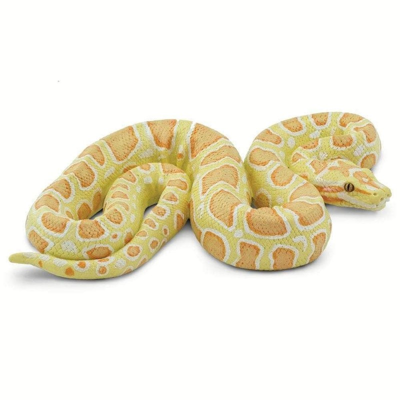 Safari Ltd. Albino Burmese Python Figurine – Lifelike 1 inch, Multicoloured