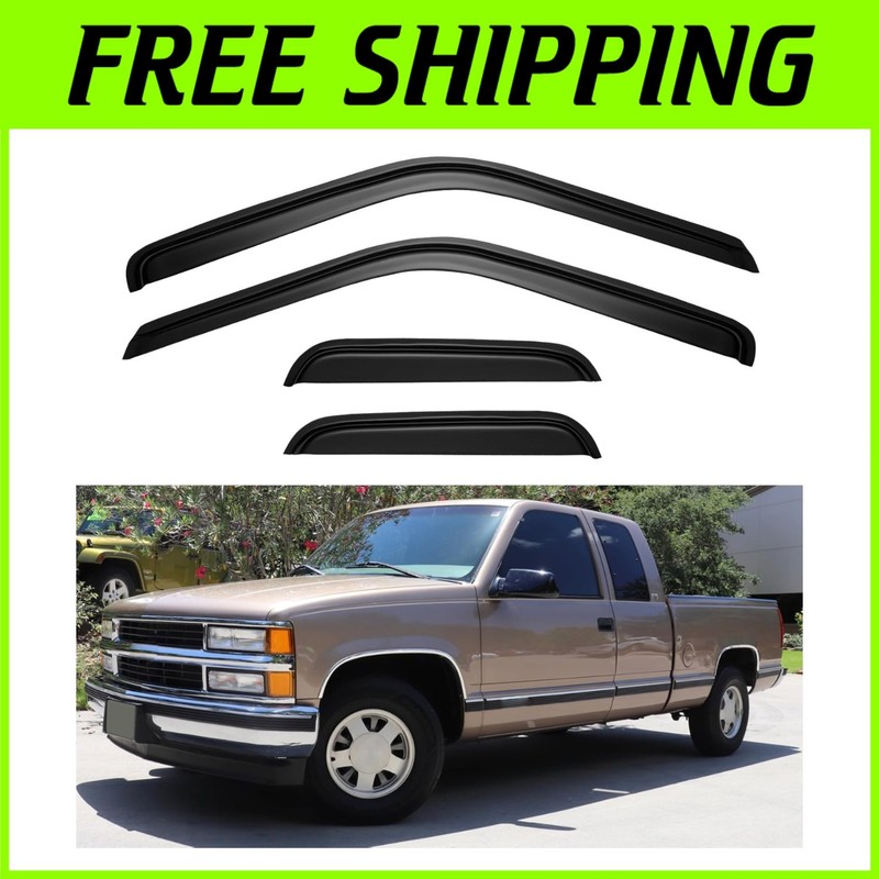 Chevy/GMC C1500 Window Visors – Out-Channel Rain Guards*