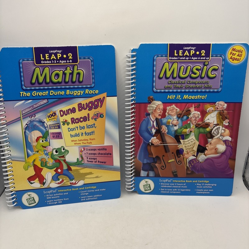VINTAGE LeapFrog LeapPad Learning System bundle 9 Books 8 Cartridges Backpack CA gallery