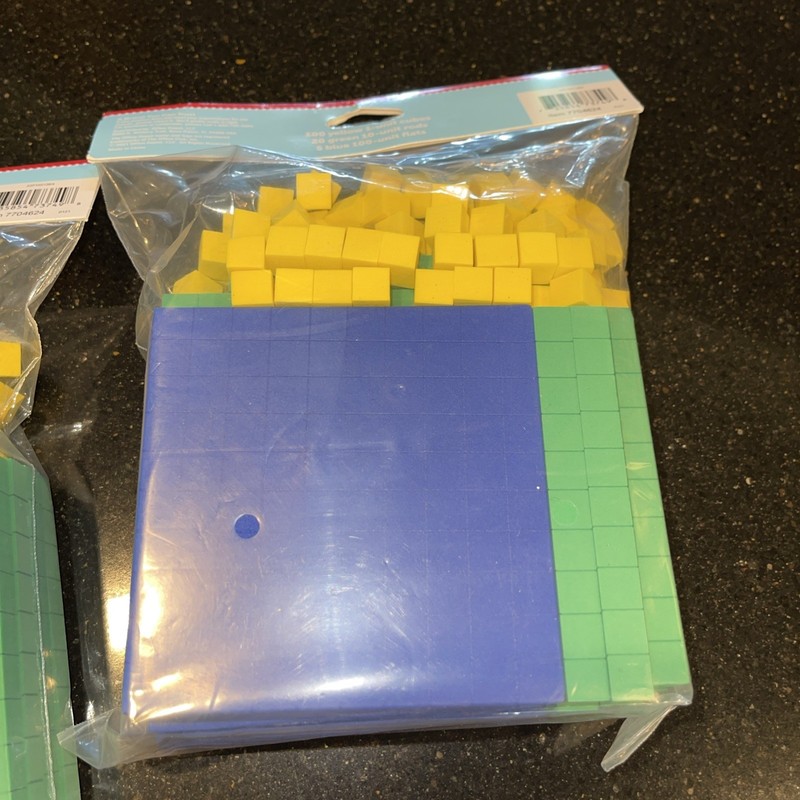Foam Base Ten Set Qty 2 Math Office Depot New 250 Cubes Rods