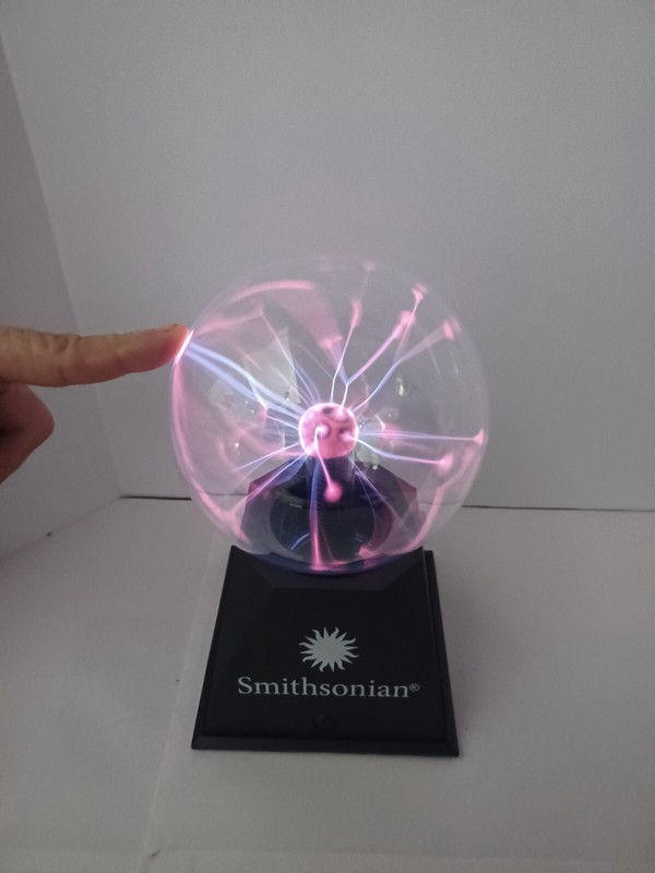 Smithsonian Plasma Ball Light ON or Respond To Sound Open Box 6AA Batteries req. gallery