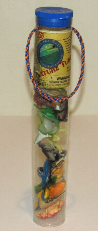 Nature Tube Coral Reef 25 Toy Animal Lot Frog Dolphin Fish Turtle Ocean Figures gallery