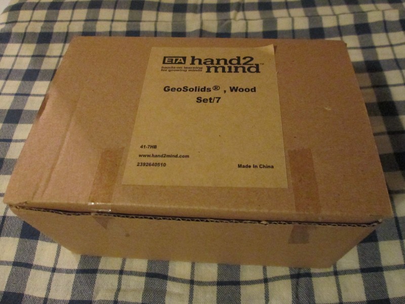 Wooden Set of 7 Geometric Solids NIB Montessori mystery bag Sphere Cylinder Cube gallery