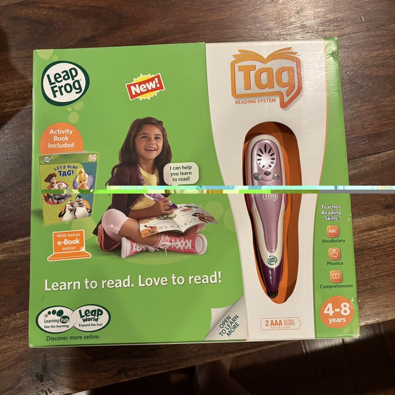 LeapFrog Tag Reading System Purple Stylus Pen with Lets play tag Activity Book