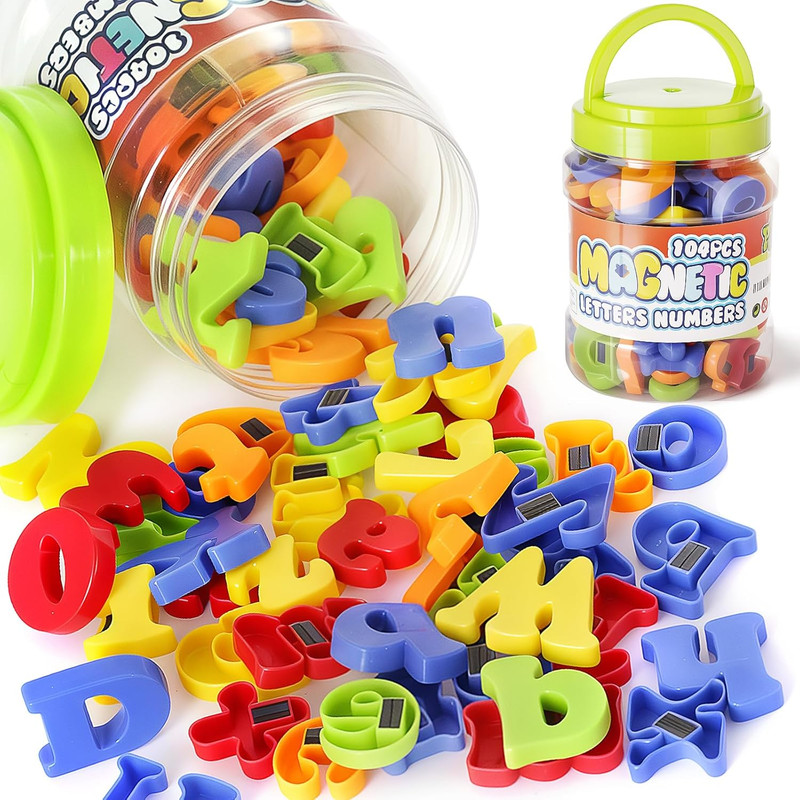 104 PCS Alphabet Magnetic Letters and Numbers for Toddlers,Abc 123 Fridge Educat gallery