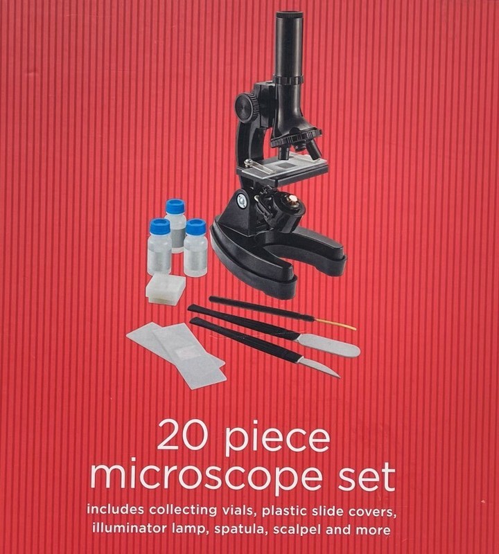 20-Piece Microscope Set: Including Collecting Vials, Spatula, Scalpel & More