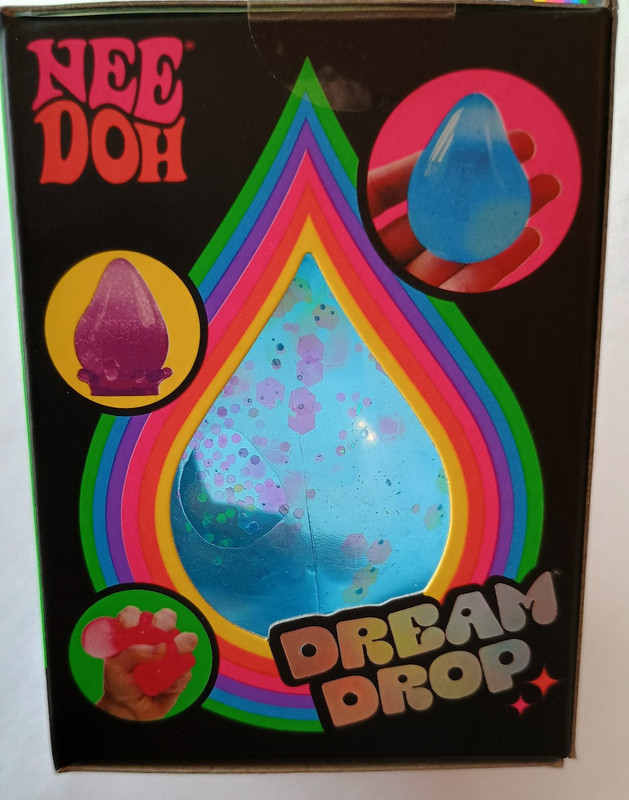 Blue NeeDoh Dream Drop – Glitter – Nee Doh – Squishy – Sealed – 100% Authentic