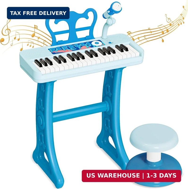 Piano Toys for 3 Year Old Girl, 37 Keyboard Toys with Microphone for Toddlers 3-