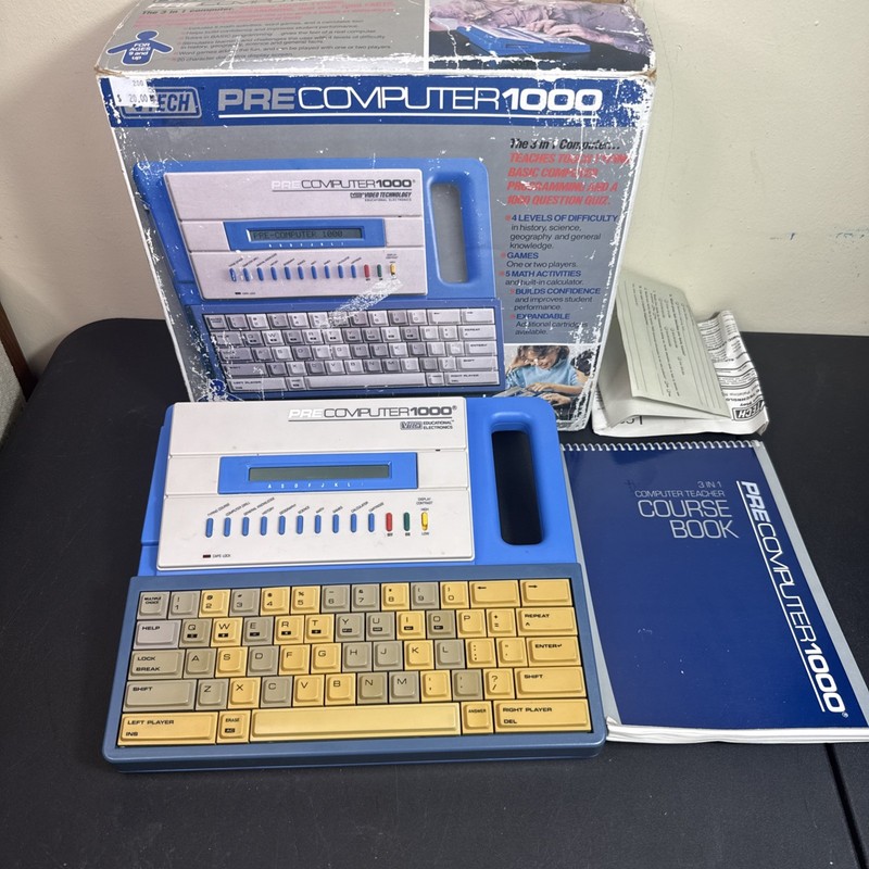 Vintage VTECH PreComputer 1000 Programmable Educational Quizzes Games 1988