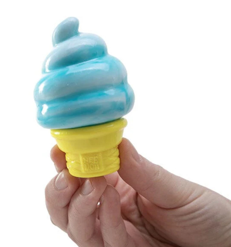 Schylling NeeDoh Blue Nice Cream Cone Ice Cream Squish Fidget Toy New In Box gallery