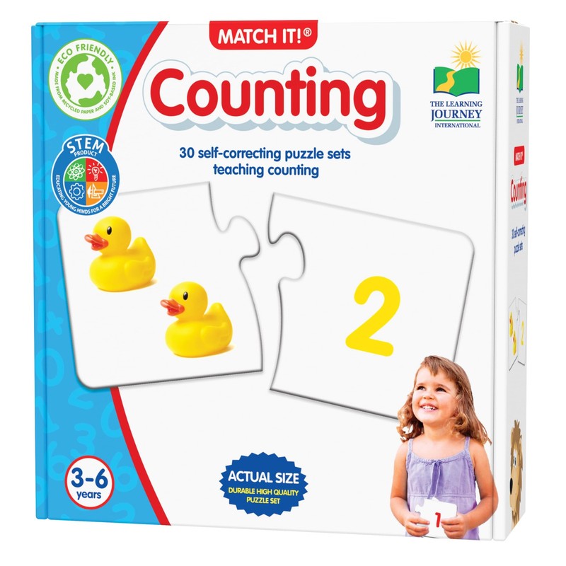 : Match It! – Counting – 30 Piece Self-Correcting Number & Learn to Count Puz…