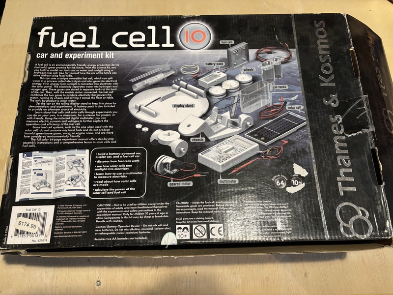 Thames & Kosmos Fuel Cell 10 Car And Experiment Kit - Box open, INNER KIT SEALED gallery