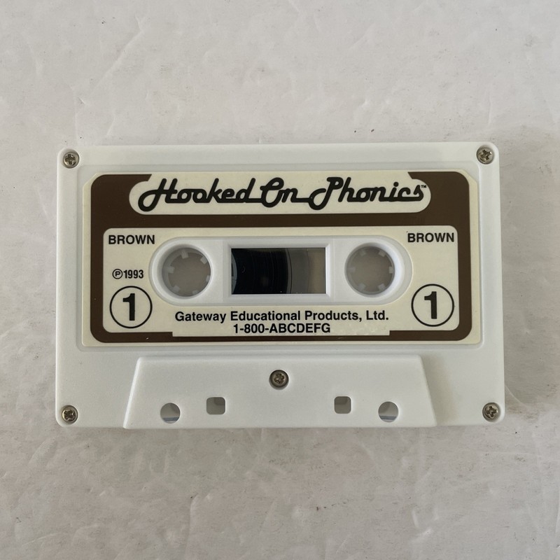 Vintage Hooked-On-Phonics 1993 Replacement Cassette Tape Brown 1/2