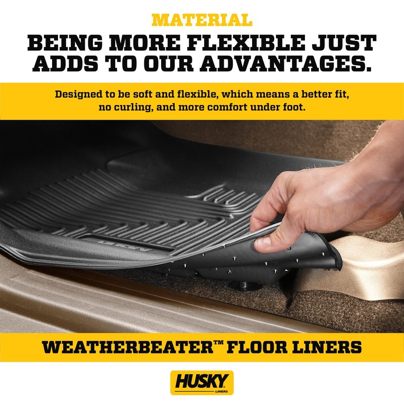 Husky Weatherbeater Front Floor Mats for 2014-2019 Silverado Sierra Black gallery