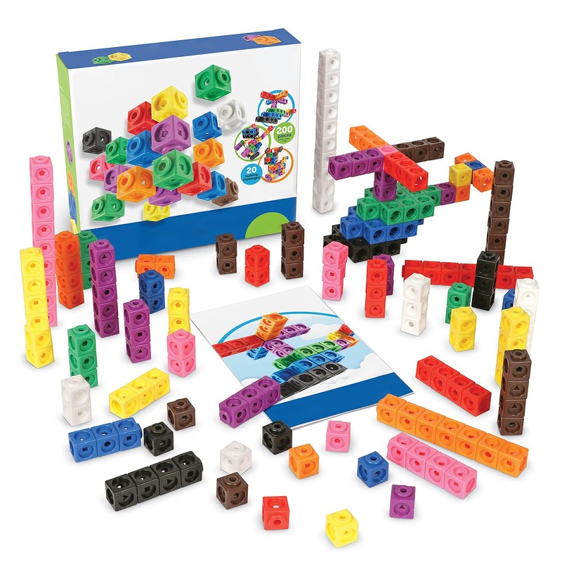 Cubes Building Set, 120 Pcs Math Games, Stem Activities