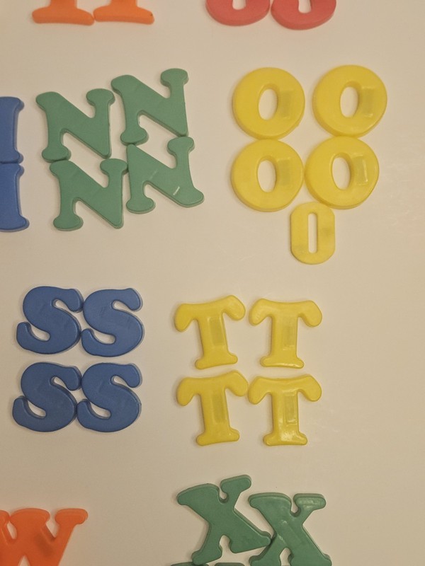 Vintage Plastic Letters Magnetic Alphabet Lot of 111 Assorted Letters gallery