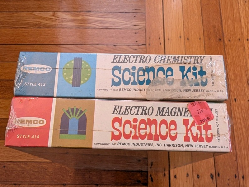 Lot of 2 Vintage REMCO Electro Chemistry Magnetism Science Kits 1969 Sealed Toy gallery