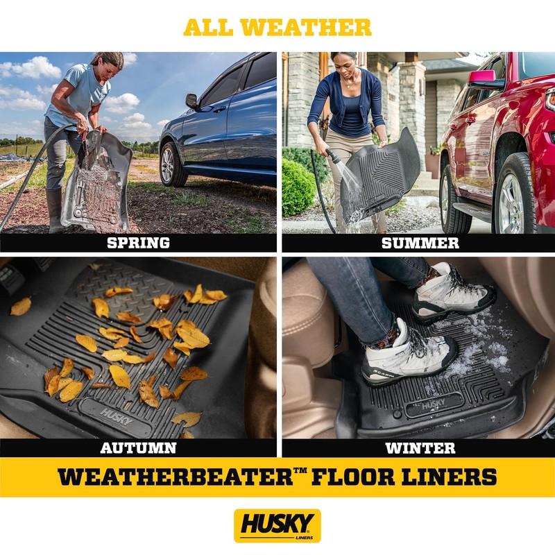 Husky Weatherbeater Front Floor Mats for 2014-2019 Silverado Sierra Black gallery