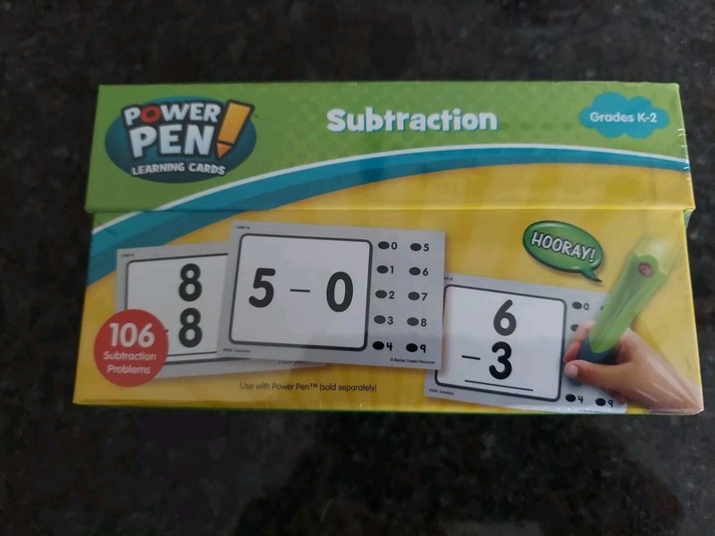 POWER PEN LEARNING CARDS SUBTRACTION 106 PROBLEMS K-2 NEW TCR 6458