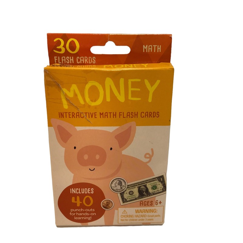 Money Math Flash Cards 30 count educational and homeschooling Ages 6 +