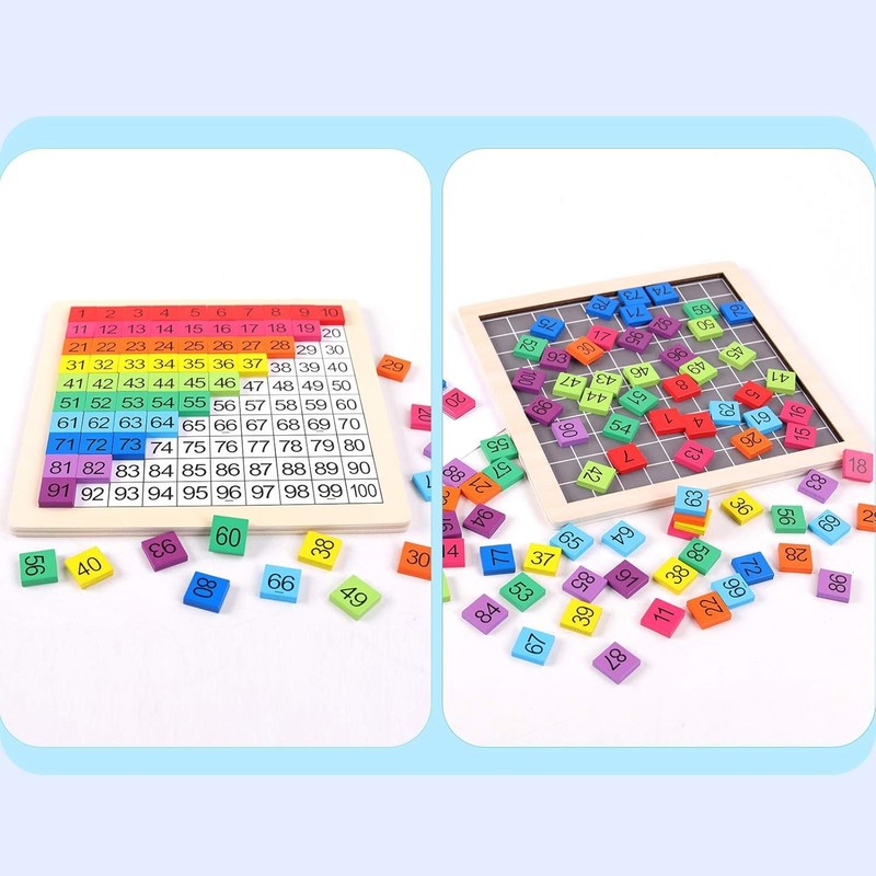 Wooden Montessori Math Counting Hundred Board Toys, 1-100 Consecutive Numbers Le gallery