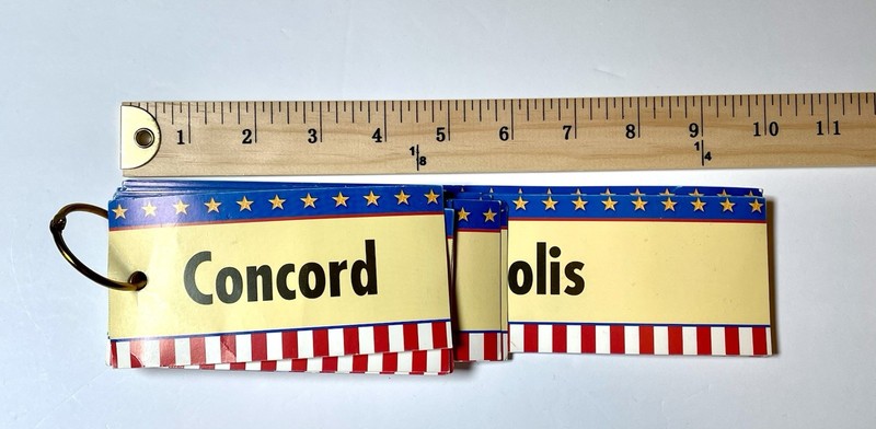 Keychain Flashcards USA 50 Capitals & States Homeschool Education Geography gallery