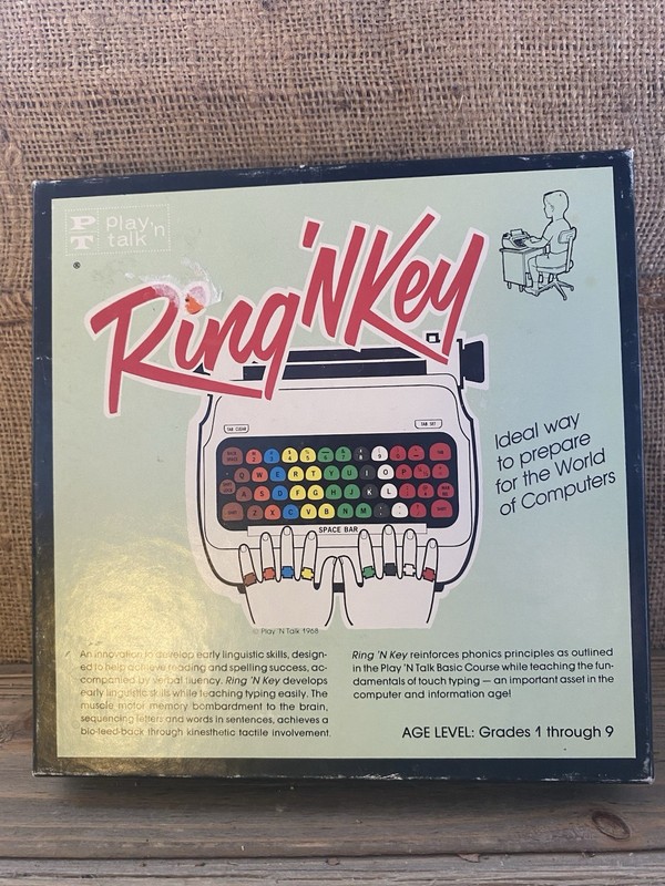 VTG Play ‘N Talk Ring ‘N Key MCM Typing System LP Record Stickers Rings