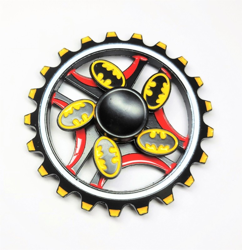Large Batman Metal Fidget Spinner Kids Boys Finger Car Busy Toy ADHD ADD Gift