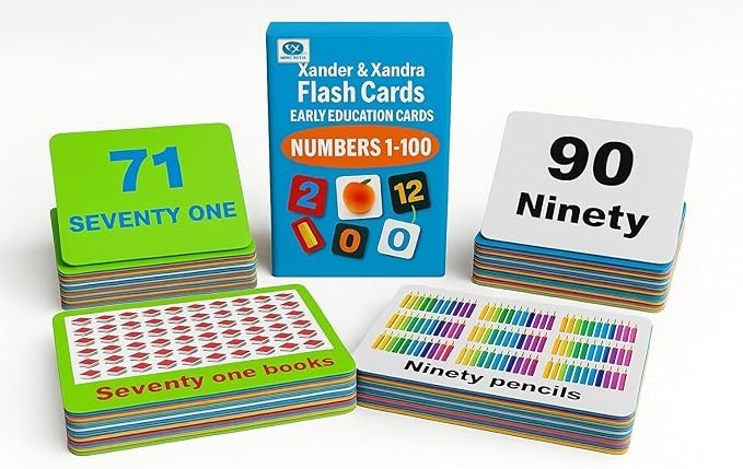 Numbers 1–100 Flash Cards – Durable, Waterproof Learning Cards for Kids gallery